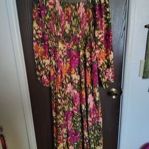 Floral Long Sleeve Maxi Dress